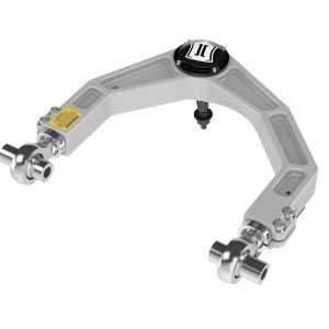 ICON Vehicle Dynamics Control Arm, Delta Joint, Boxed, Adjustable, Silver, Billet, Greaseable, Set of 2 – 98564DJ