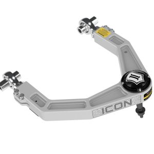 ICON Vehicle Dynamics Control Arm, Delta Joint, Boxed, Adjustable, Silver, Billet, Greaseable, Set of 2 – 98564DJ