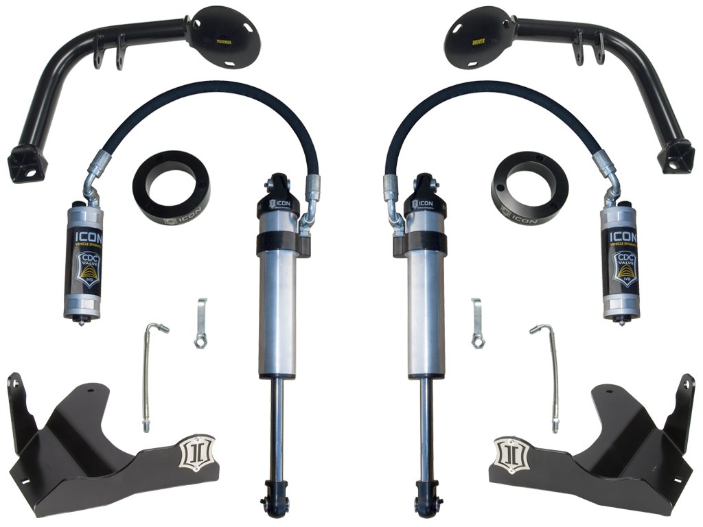 ICON Vehicle Dynamics Multiple Shock Absorber Kit, Stage 2, Dual Shock Kit, Black – K53122