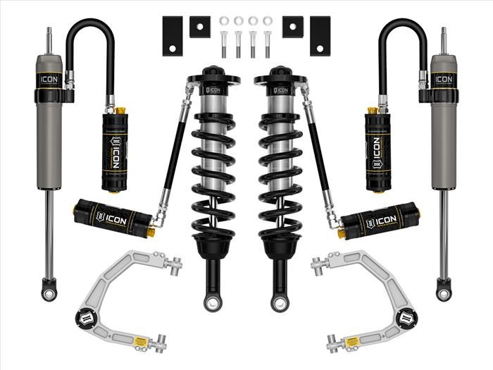 ICON Vehicle Dynamics Leveling Kit Suspension, Stage 9, 1-1/4 to 3-1/2 Inch Lift, Remote Reservoir Coil Over Shock Absorber – K53199