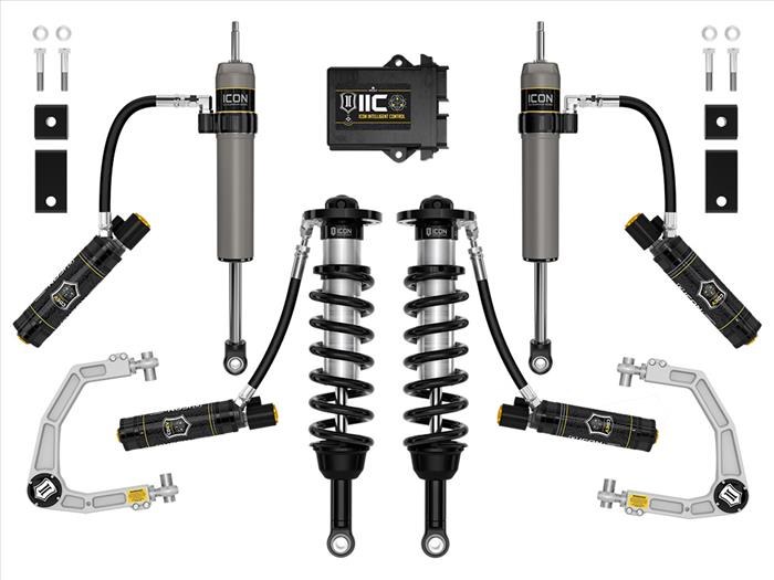 ICON Vehicle Dynamics Leveling Kit Suspension, Stage 12, 1-1/4 to 3-1/2 Inch Lift, Remote Reservoir Coil Over Shock Absorber – K53202