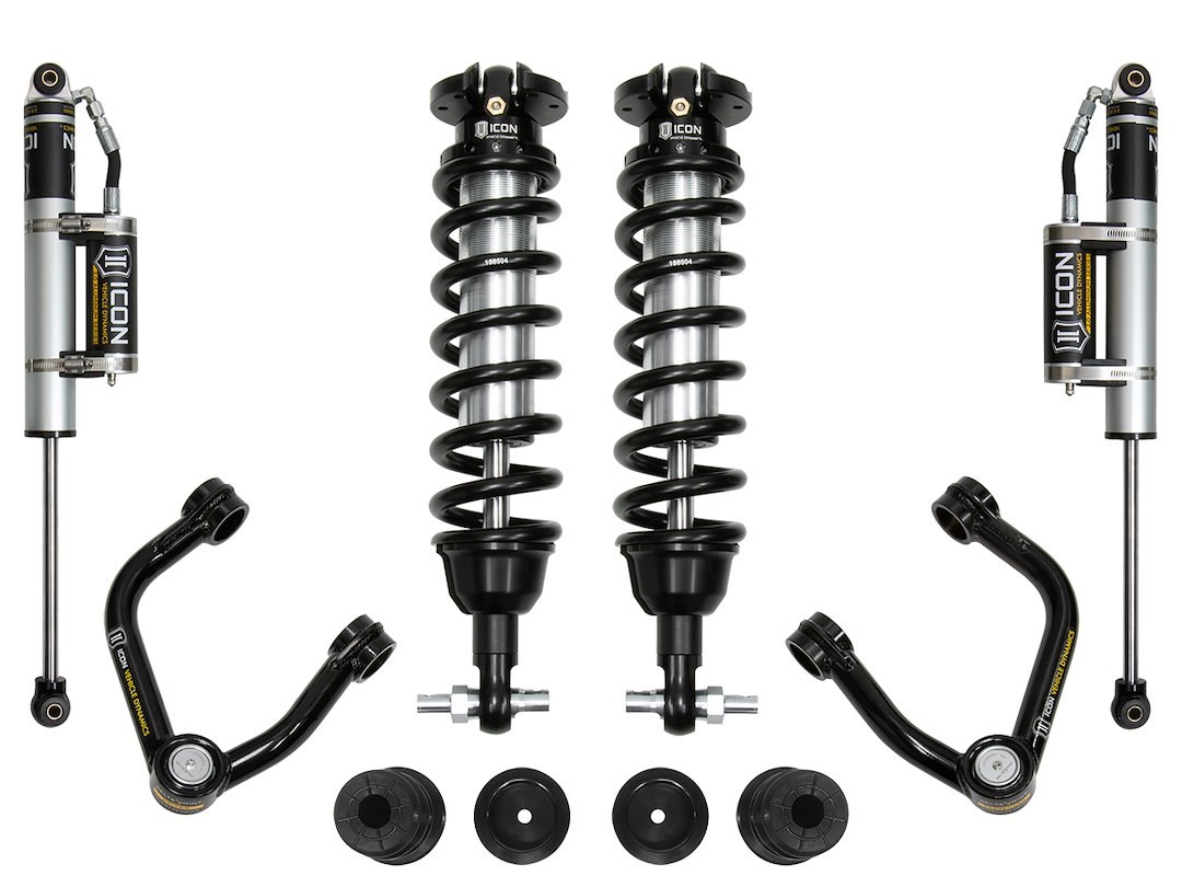 ICON Vehicle Dynamics Leveling Kit Suspension, Stage 3, 0 to 3-1/2 Inch Lift, Coil Over Shock Absorbers – K93203T