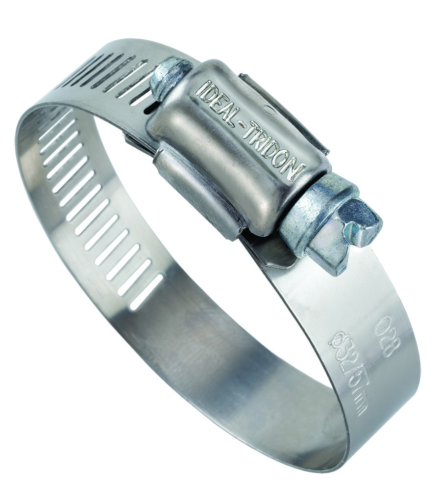Ideal Divisn Hose Clamp, 52 Series, 1-5/16 Inch to 2-1/4 Inch Clamping Range, Worm Gear Style, Stainless Steel, Single – 5228051