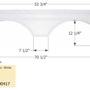ICON Vehicle Dynamics Fender Skirt, Tandem Axle, Universal Replacement to Fit by Dimension, 70-1/2 Inch Length X 17-1/4 Inch Height – 00418