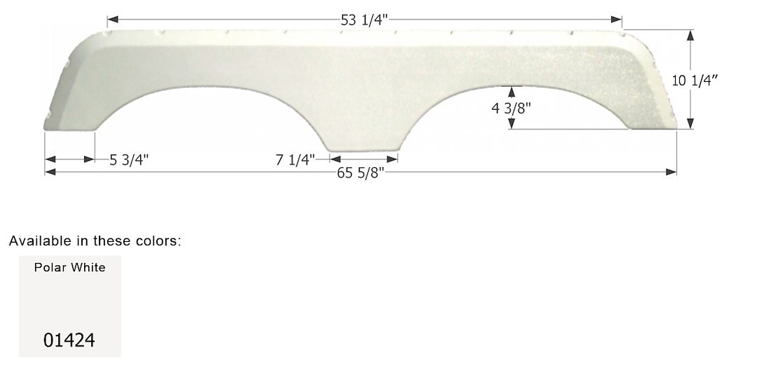 ICON Vehicle Dynamics Fender Skirt, Tandem Axle – 01424
