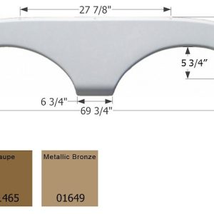 ICON Vehicle Dynamics Fender Skirt, Tandem Axle, Fits Various Keystone Brands Including Cougar/ Cougar X-Lite/ Cougar Srx – 01465