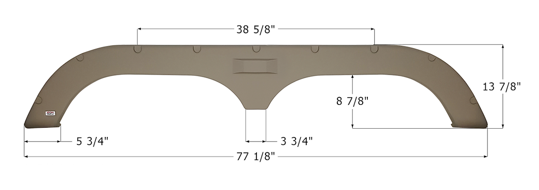 ICON Vehicle Dynamics Fender Skirt, Tandem Axle – 01473