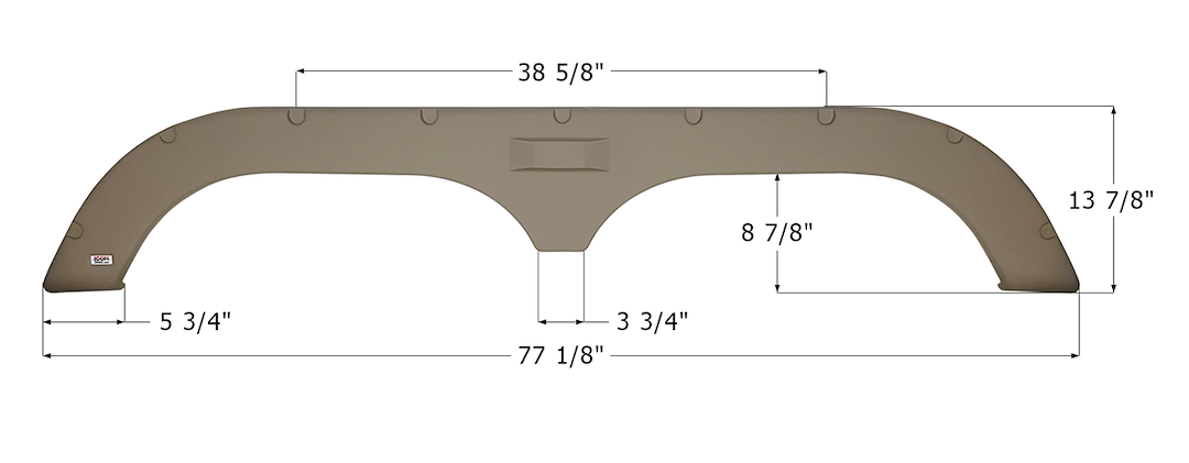 ICON Vehicle Dynamics Fender Skirt, Tandem Axle – 01531