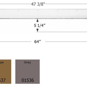 ICON Vehicle Dynamics Fender Skirt, Tandem Axle, Fits Various Fleetwood Brands Including Wilderness, 64 Inch Length X 9-1/2 Inch Height – 01538