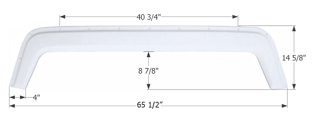 ICON Vehicle Dynamics Fender Skirt, Tandem Axle, Fits Various Fleetwood Brands Including Wilderness/ Prowler – 01539