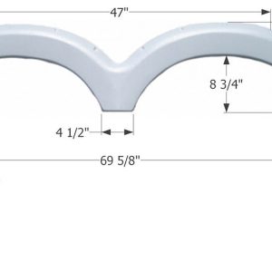 ICON Vehicle Dynamics Fender Skirt, Tandem Axle, Fits Various Heartland and Discover Canada Brands Including Edge/ Kokanee Express – 01613