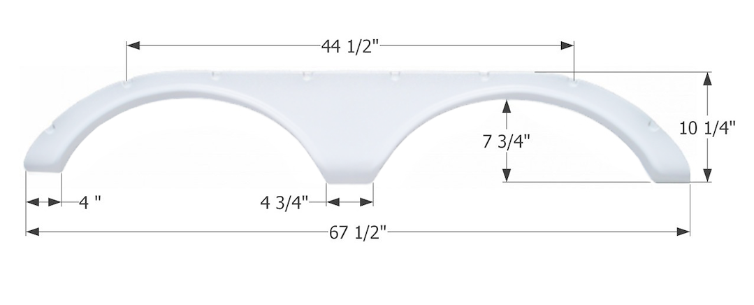 ICON Vehicle Dynamics Fender Skirt, Tandem Axle, Fits Various Heartland and Discover Canada Brands Including Heartland/ Maxum Wild – 01614