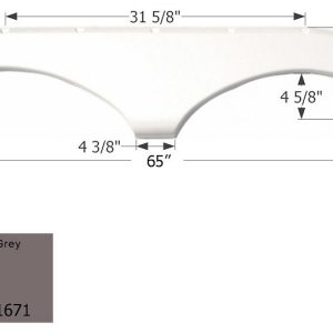 ICON Vehicle Dynamics Fender Skirt, Tandem Axle, Fits Various Pilgrim Brands Including Cirrus/ Legends/ Open Road – 01624