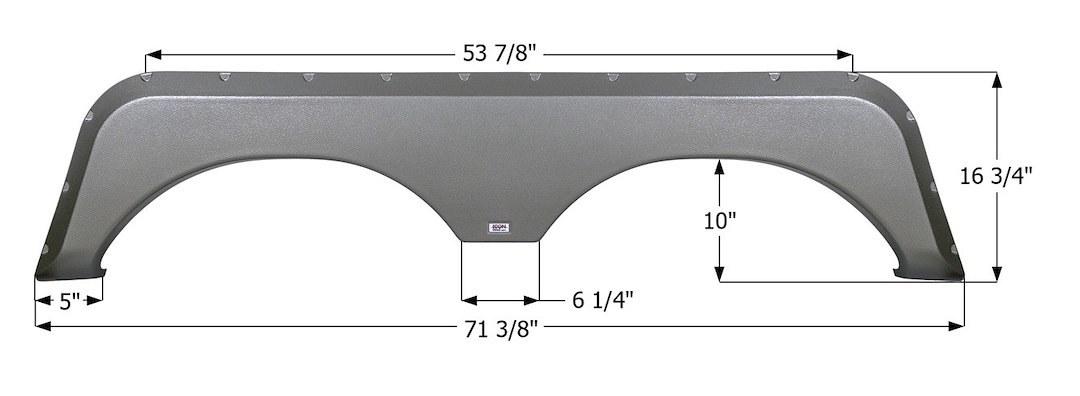 ICON Vehicle Dynamics Fender Skirt, Tandem Axle – 01625