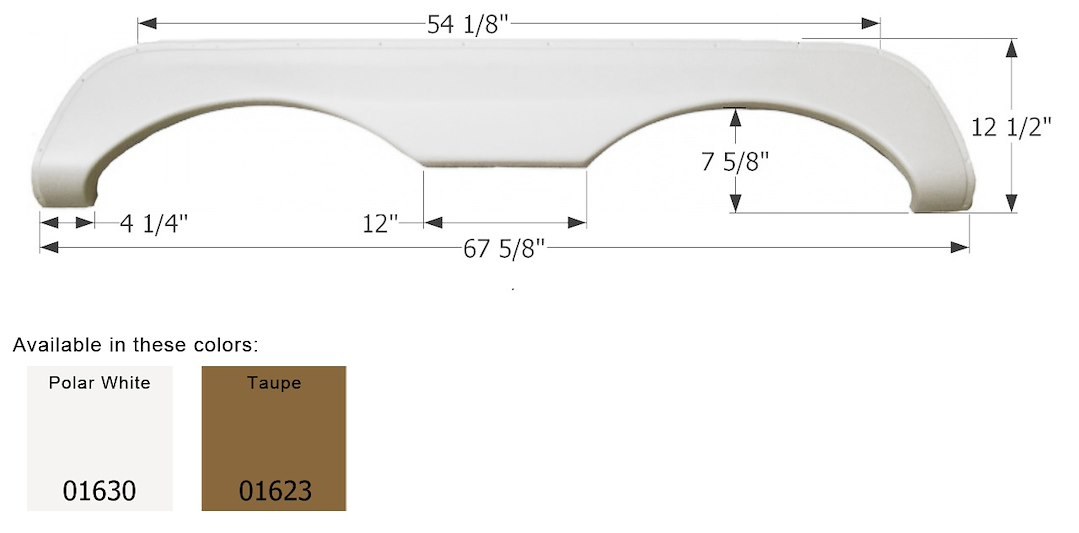 ICON Vehicle Dynamics Fender Skirt, Tandem Axle – 01630