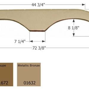 ICON Vehicle Dynamics Fender Skirt, Tandem Axle, Fits Various Keystone Brands Including Laredo/ Challenger – 01632