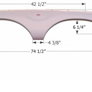 ICON Vehicle Dynamics Fender Skirt, Tandem Axle, Fits Various Keystone Brands Including Montana, 74-1/2 Inch Length X 11-1/2 Inch Height – 01633