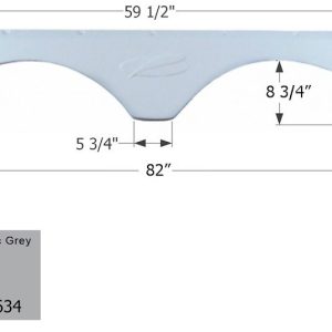 ICON Vehicle Dynamics Fender Skirt, Tandem Axle, Fits Various R-Vision Brands Including Bayhauler/ Trail-Lite/ Trail Sport – 01634