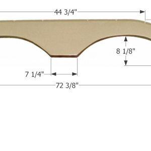ICON Vehicle Dynamics Fender Skirt, Tandem Axle, Fits Various Keystone Brands Including Laredo/ Challenger – 01637