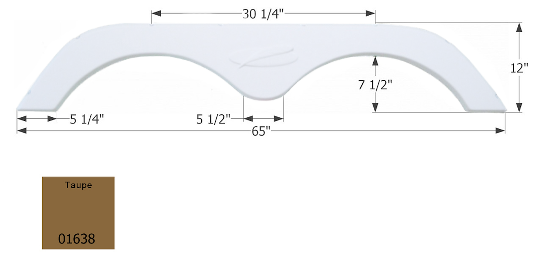 ICON Vehicle Dynamics Fender Skirt, Tandem Axle, Vehicle Fitment: Various R-Vision Trail-Lite/ Trail-Cruiser/ Trail-Sport Models – 01638