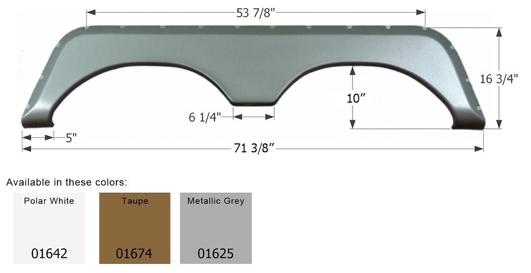 ICON Vehicle Dynamics Fender Skirt, Tandem Axle – 01674