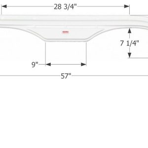 ICON Vehicle Dynamics Fender Skirt, Tandem Axle, Vehicle Fitment: Various Fleetwood Prowler Models, 57 Inch Length X 10-1/4 Inch Height – 01680