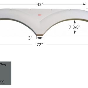 ICON Vehicle Dynamics Fender Skirt, Tandem Axle, Fits Various Dutchmen Brands Including Adirondack/ Sandpiper – 01690