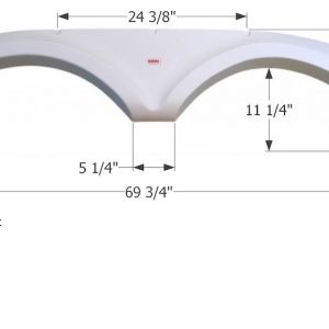 ICON Vehicle Dynamics Fender Skirt, Tandem Axle, Fits Various Jayco Brands Including Designer Series, 69-3/4 Inch Length X 15-3/4 Inch Height – 01702