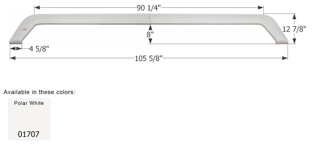 ICON Vehicle Dynamics Fender Skirt, Triple Axle, Fits Various Forest River Brands Including Sandpiper Sport – 01707