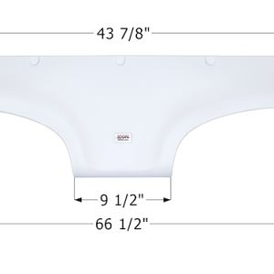 ICON Vehicle Dynamics Fender Skirt, Tandem Axle, Fits Various Keystone Brands Including Hideout/ Hornet, 66-1/2 Inch Length X 11 Inch Height – 01727