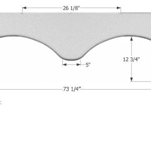 ICON Vehicle Dynamics Fender Skirt, Tandem Axle, Fits Various Starcraft Brands Including Aruba, 73-1/4 Inch Length X 19-3/8 Inch Height – 01736