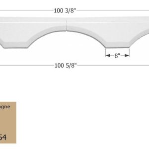 ICON Vehicle Dynamics Fender Skirt, Triple Axle, Fits Various Gulfstream Brands Including Yellowstone – 01754