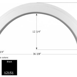 ICON Vehicle Dynamics Fender Skirt, Single Axle, Fits Various Wolverine and Prolite Brands, 36-3/8 Inch Length X 16-1/2 Inch Height – 01759
