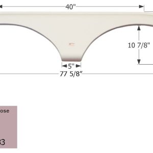 ICON Vehicle Dynamics Fender Skirt, Tandem Axle, Fits Various Thor Brands Including Citation, 77-5/8 Inch Length X 14-7/8 Inch Height, Grey – 01783