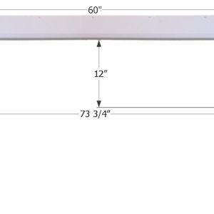 ICON Vehicle Dynamics Fender Skirt, Tandem Axle, Fits Various Thor Brands Including Vortex, 73-3/4 Inch Length X 16-1/4 Inch Height – 01787