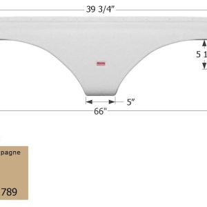 ICON Vehicle Dynamics Fender Skirt, Tandem Axle, Fits Various Dutchmen Brands Including Classic/ Sport/ Denali/ Four Winds – 01788