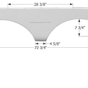 ICON Vehicle Dynamics Fender Skirt, Tandem Axle, Fits Various Keystone Brands Including Laredo, 72-3/4 Inch Length X 13-5/8 Inch Height – 01796
