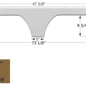 ICON Vehicle Dynamics Fender Skirt, Tandem Axle, Fits Various Travel Supreme Brands Including River Canyon – 01809