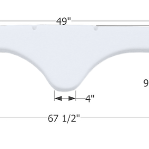 ICON Vehicle Dynamics Fender Skirt, Tandem Axle, Fits Various Thor Brands Including Dutchmen/Aerolite, 67-1/2 Inch Length X 13-1/4 Inch Height – 01822