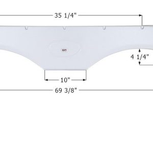 ICON Vehicle Dynamics Fender Skirt, Tandem Axle, Fits Various Brands Including Crossroads/ Dutchmen/ Forest River/ Keystone/ Palomino – 01827