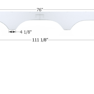 ICON Vehicle Dynamics Fender Skirt, Triple Axle, Fits Various Fleetwood Brands Including Gearbox, 111-1/8 Inch Length X 14-1/2 Inch Height – 01901