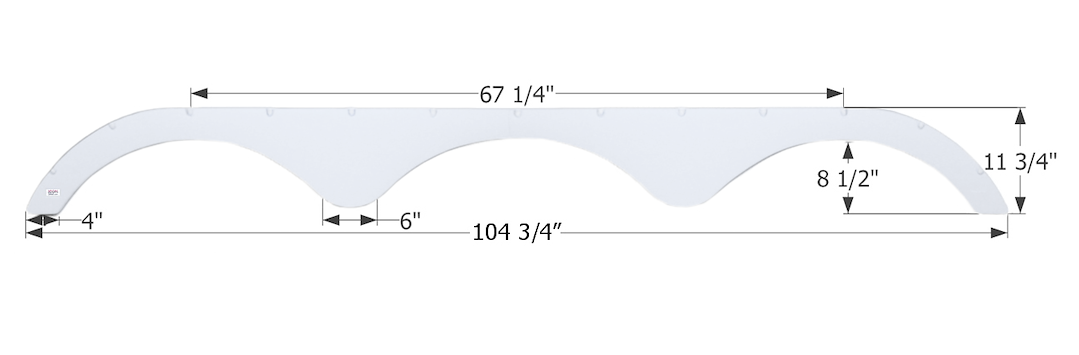 ICON Vehicle Dynamics Fender Skirt, Triple Axle – 01931