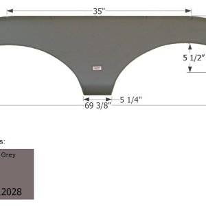 ICON Vehicle Dynamics Fender Skirt, Tandem Axle, Fits Various Forest River Brands Including Sierra, 69-3/8 Inch Length X 10-7/8 Inch Height – 12027