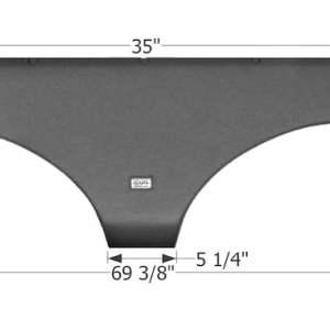 ICON Vehicle Dynamics Fender Skirt, Tandem Axle, Fits Various Forest River Brands Including Sierra, 69-3/8 Inch Length X 10-7/8 Inch Height – 12028