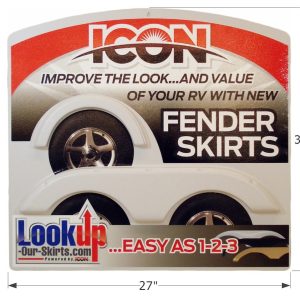ICON Vehicle Dynamics Point of Purchase Display, Fender Skirt Sign Display, Hanging, 31 Inch Height X 27 Inch Width – 12063