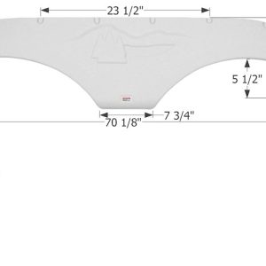 ICON Vehicle Dynamics Fender Skirt, Tandem Axle, Fits Various Forest River Brands Including Wildcat, 70-1/8 Inch Length X 11-1/4 Inch Height – 12072