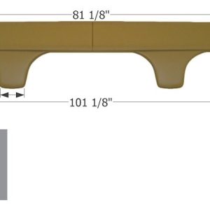 ICON Vehicle Dynamics Fender Skirt, Triple Axle, Fits Various Monaco and Holiday Rambler Brands Including Next Level – 12090