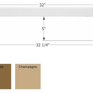 ICON Vehicle Dynamics Step Trim, Vehicle Fitment: Forest River Cardinal Models, 32-1/4 Inch Length X 7-1/4 Inch Width, Taupe, Single – 12136