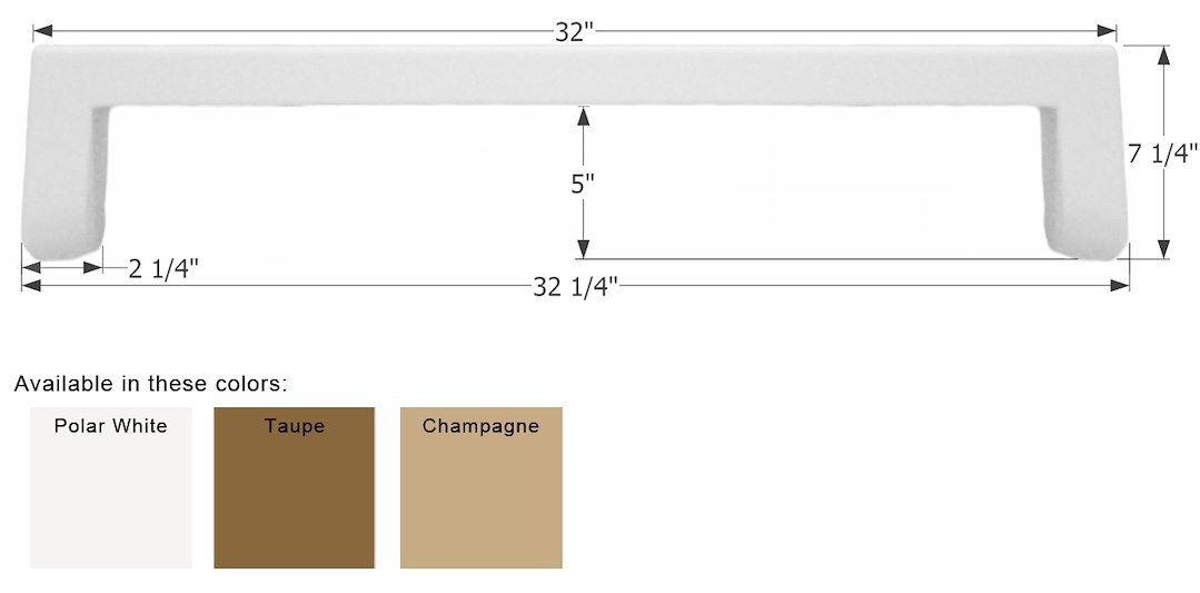 ICON Vehicle Dynamics Step Trim, Vehicle Fitment: Forest River Cardinal Models, 32-1/4 Inch Length X 7-1/4 Inch Width, Taupe, Single – 12136