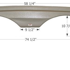 ICON Vehicle Dynamics Fender Skirt, Tandem Axle, Vehicle Fitment: Various Holiday Rambler Next Level Models – 12162
